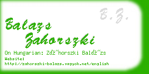 balazs zahorszki business card